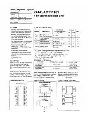 74AC11181 Datasheet PDF Philips Electronics