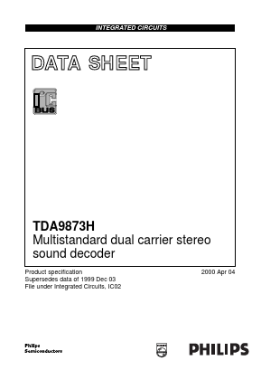 TDA9873H/V1 Datasheet PDF Philips Electronics