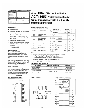 74AC11657N Datasheet PDF Philips Electronics