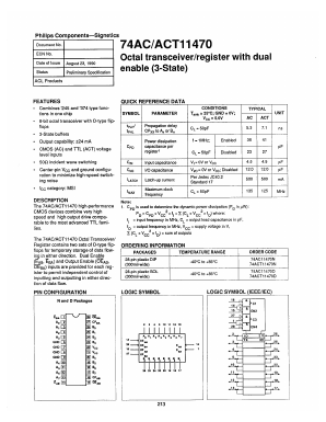 74ACT11470N Datasheet PDF Philips Electronics