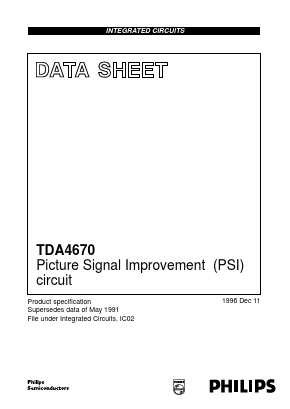 TDA4670 Datasheet PDF Philips Electronics
