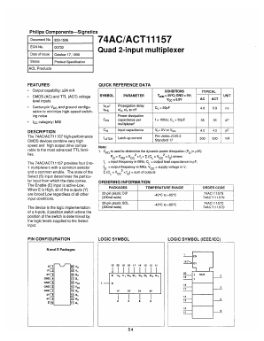 74ACT11157 Datasheet PDF Philips Electronics