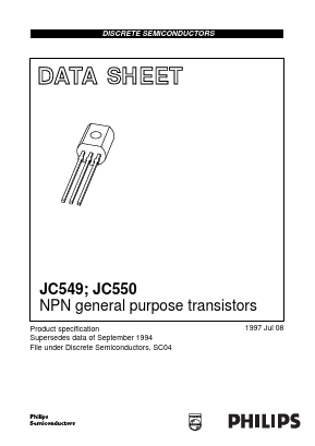 JC550B Datasheet PDF Philips Electronics