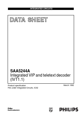 SAA5244 Datasheet PDF Philips Electronics