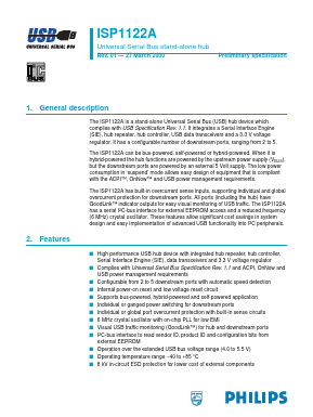 ISP1122AD Datasheet PDF Philips Electronics
