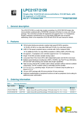 LPC2157 Datasheet PDF Philips Electronics