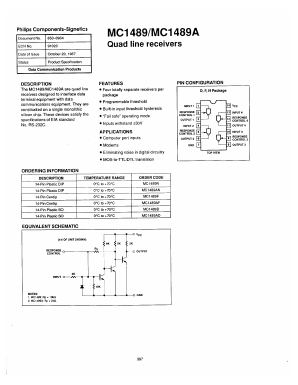 MC1489A Datasheet PDF Philips Electronics