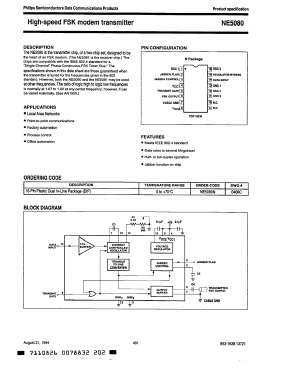 NE5080 Datasheet PDF Philips Electronics