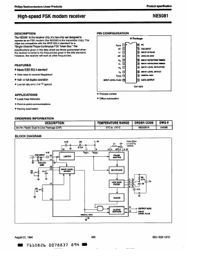 NE5081N Datasheet PDF Philips Electronics