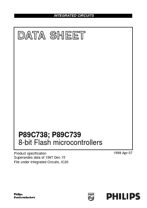 P89C738 Datasheet PDF Philips Electronics