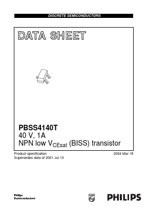 PBSS4140T Datasheet PDF Philips Electronics