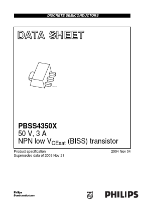 PBSS4350X Datasheet PDF Philips Electronics