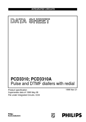 PCD3310 Datasheet PDF Philips Electronics