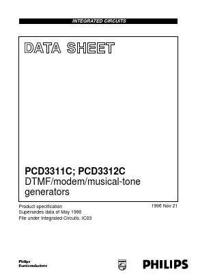 PCD3311C Datasheet PDF Philips Electronics