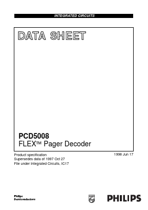 PCD5008H/F1 Datasheet PDF Philips Electronics