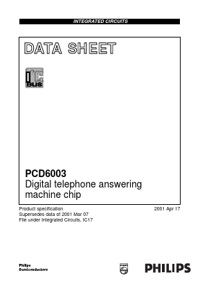 PCD6003 Datasheet PDF Philips Electronics