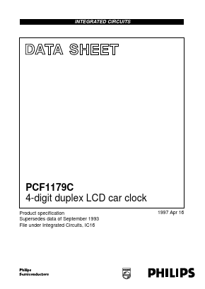 PCF1179CU/10 Datasheet PDF Philips Electronics
