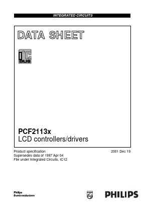 PCF2113WU2 Datasheet PDF Philips Electronics