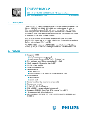 PCF85103C-2P-00 Datasheet PDF Philips Electronics