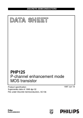 PHP125 Datasheet PDF Philips Electronics