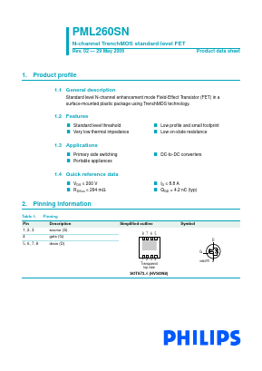 PML260SN Datasheet PDF Philips Electronics