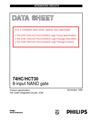 74HCT30NB Datasheet PDF Philips Electronics