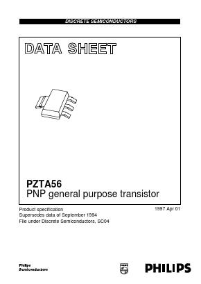 PZTA56 Datasheet PDF Philips Electronics