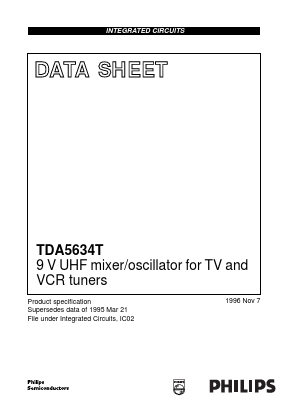 TDA5634T Datasheet PDF Philips Electronics