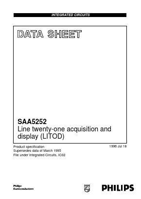 SAA5252P Datasheet PDF Philips Electronics