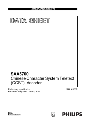SAA5700GP Datasheet PDF Philips Electronics