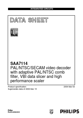 SAA7114H Datasheet PDF Philips Electronics