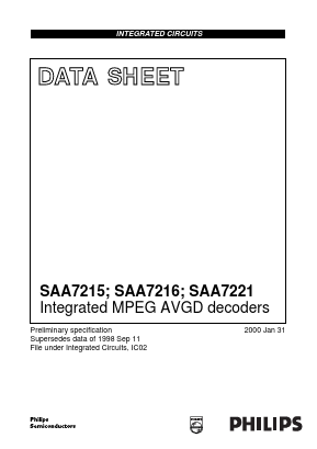 SAA7216 Datasheet PDF Philips Electronics