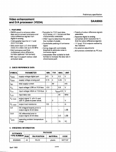 SAA9065 Datasheet PDF Philips Electronics