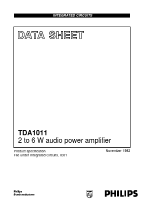 TDA1011 Datasheet PDF Philips Electronics