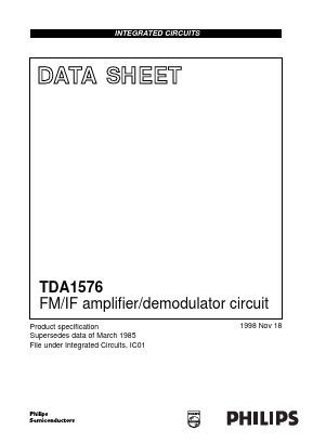 TDA1576 Datasheet PDF Philips Electronics