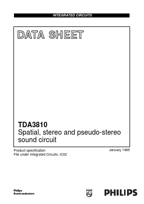 TDA3810 Datasheet PDF Philips Electronics
