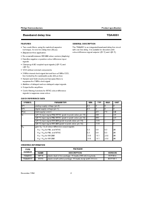 TDA4661T Datasheet PDF Philips Electronics