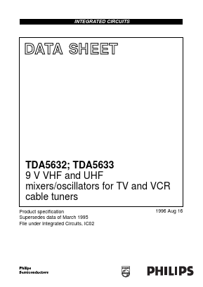 TDA5632 Datasheet PDF Philips Electronics