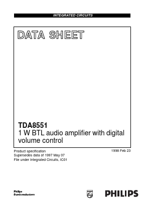TDA8551 Datasheet PDF Philips Electronics
