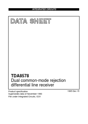 TDA8578 Datasheet PDF Philips Electronics