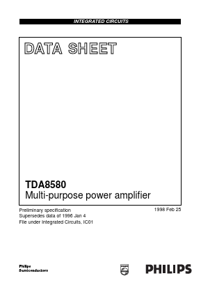 TDA8580 Datasheet PDF Philips Electronics