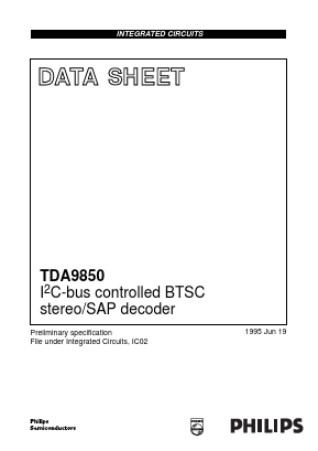 TDA9850 Datasheet PDF Philips Electronics