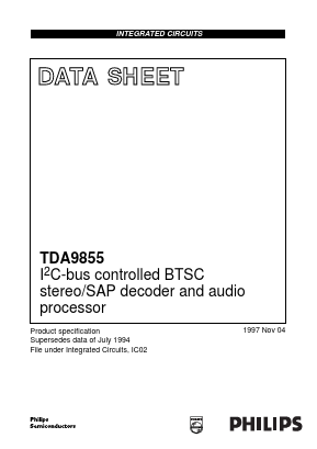 TDA9855 Datasheet PDF Philips Electronics
