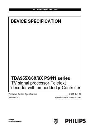 TDA955X Datasheet PDF Philips Electronics