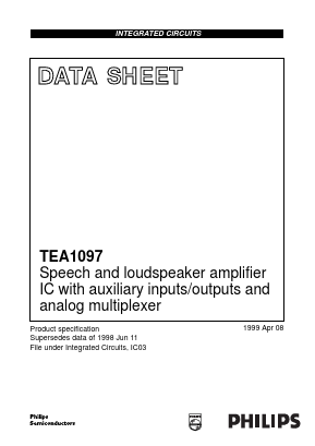 TEA1097 Datasheet PDF Philips Electronics