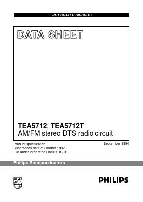TEA5712 Datasheet PDF Philips Electronics