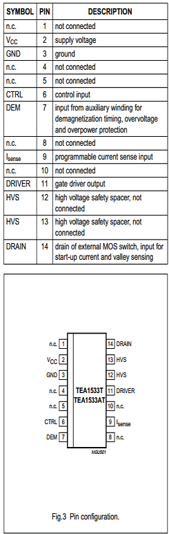 TEA1533AT/N1 Datasheet PDF Philips Electronics