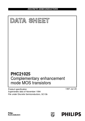 PHC21025 Datasheet PDF Philips Electronics