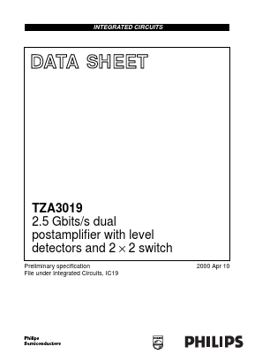 TZA3019CV Datasheet PDF Philips Electronics