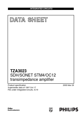 TZA3023U/C3 Datasheet PDF Philips Electronics